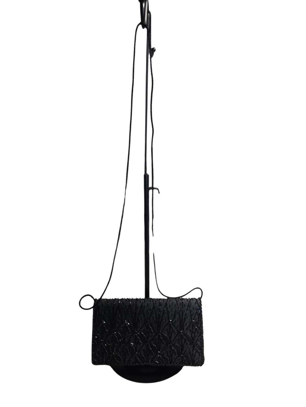 Black Beaded Evening Clutch - Picture 3 of 7